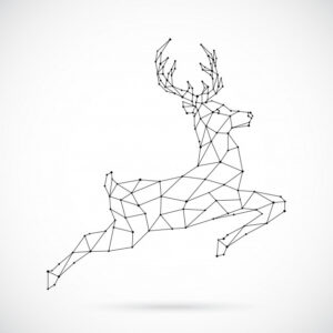 abstract polygonal deer design 73458 1091 -