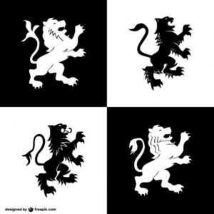 heraldry lion symbols set 23 2147495783 -