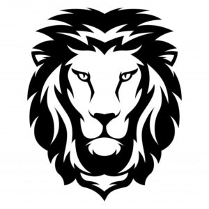 illustration lion with black white style 7496 975 -