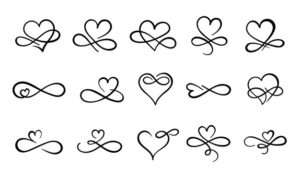 infinity love flourish hand drawn heart decorative flourishes love ornate tattoo design infinity hearts 102902 2289 -