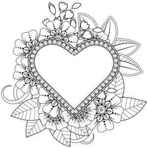 outline floral frame shape heart mehndi style 187069 2226 -