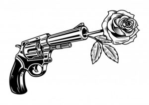 revolver with rose 225004 1055 -