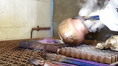 مراحل سفیدگری ظروف مسی