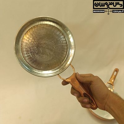 داخل ماهیتابه مسی مدل آسنات با پوشش قلع درخشان برای پخت سالم
