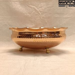 سرویس پذیرایی مسی 3پایه چکشی مدل هنری _ شکلات خوری مسی جدید _ ظروف مسی پذیرایی _ آجیل خوری مسی _ عکس آجیل خوری مسی