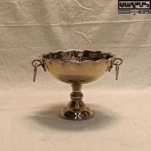 سرویس پذیرایی مسی آبکاری کروم مدل سیمین_ میوه خوری مسی جدید _ ظروف پذیرایی مسی _ عکس شکلات خوری مسی _ سرویس پذیرایی مسی آبکاری کروم _ گز خوری مسی
