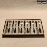 سرویس کارد و چنگال زنجان مشکی ساده _ چاقو دسته زنجان _ سرویس کارد _ چاقو زنجان _ کارد و چنگال _ چاقوی تیز