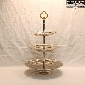 شیرینی خوری مسی 3 طبقه چکشی آبکاری کروم مدل تقدیم_ خرید شیرینی خوری مسی _ قیمت شیرینی خوری مسی_ شیرینی خوری مسی 3 طبقه _ شیرینی خوری مسی کروم _ شیرینی خوری مسی نانو _ شیرینی خوری مسی سفید