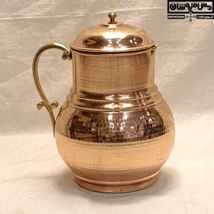 پارچ مسی 2لیتر چکشی درب دار دسته برنجی مدل ارس62262 |