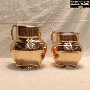 پارچ مسی چکشی شکمی دسته برنجی مدل خرم _ پارچ آب مسی _ عکس پارچ آب مسی _ قیمت پارچ و لیوان مسی _ سرویس پارچ مسی _ پارچ مسی زنجان _ پارچ مسی اصفهان