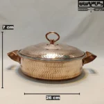 ماهیتابه مسی درب دار سایز 5 مدل پارسا