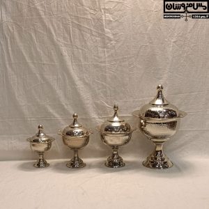 سرویس پذیرایی مسی چکشی کنگره ای آبکاری کروم تک پایه خمره ای در دار مدل دلبر_ خرید سرویس پذیرایی مسی _ قیمت سرویس پذیرایی مسی_ سرویس پذیرایی مسی جدید _ سرویس پذیرایی مسی کروم _ سرویس پذیرایی مسی نانو _ سرویس پذیرایی مسی سفید