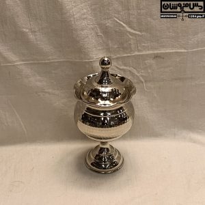 سرویس پذیرایی مسی چکشی گرد آبکاری کروم تک پایه خمره ای در دار مدل صبا _ خرید سرویس پذیرایی مسی _ قیمت سرویس پذیرایی مسی_ سرویس پذیرایی مسی جدید _ سرویس پذیرایی مسی کروم _ سرویس پذیرایی مسی نانو _ سرویس پذیرایی مسی سفید