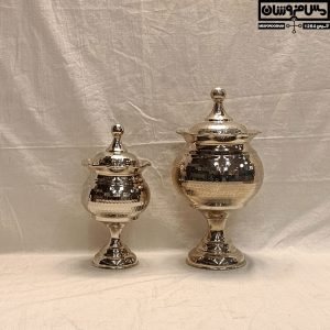 سرویس پذیرایی مسی چکشی گرد آبکاری کروم تک پایه خمره ای در دار مدل صبا _ خرید سرویس پذیرایی مسی _ قیمت سرویس پذیرایی مسی_ سرویس پذیرایی مسی جدید _ سرویس پذیرایی مسی کروم _ سرویس پذیرایی مسی نانو _ سرویس پذیرایی مسی سفید