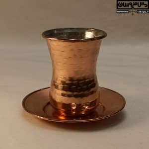 استکان نلبکی مسی چکشی مدل چای