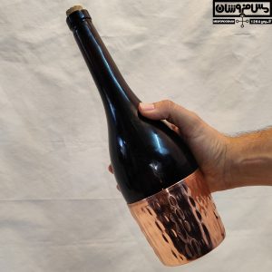 بطری مس و شیشه مشکی چکشی نانو مدل جشن