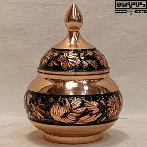 گز خوری مسی الماس تراش زنجان | گز خوری مسی نانو دستساز | بدون پایه | ارتفاع 15 | مدل جکسون