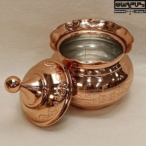 شکلات خوری مسی بدون پایه طرحدار نانو مدل بنفشه