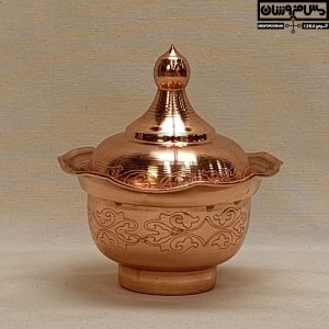 فروشگاه ظروف مسی مس فروشان زنجان 15 فروشگاه ظروف مسی مس فروشان زنجان قندان مسی طرحدار بدون پایه مدل اشرفی216845 کیفیت و اصالت مس ایران را با ما تجربه کنید... 15 خرید ظروف مسی قندان مسی بدون پایه طرحدار نانو | سایز 1 | مدل اشرفی