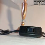 چراغ خواب مسی با کابل برق و کلید روشن/خاموش