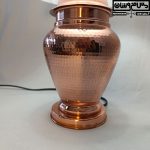 چراغ خواب مسی زیبا با پایه مسی چکشی
