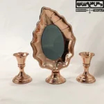آیینه شمعدان مسی هفت‌سین مدل برگ