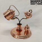 سرویس مسی دستساز کتری قوری دکوری مینیمال مدل چایریز