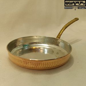 تابه مسی تک دسته مدل یاسر در نمای جلو