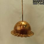 لوستر مسی مدل تابان با حاشیه موجدار و آویز مسی زیبا