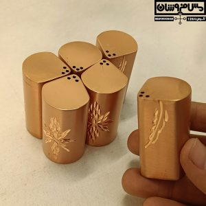 نمکدان مسی مدل ثلث 10 |
