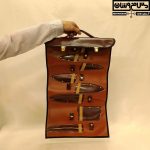 "کیف چاقو و ساطور مدل شاراپ - طراحی دست‌ساز از چرم طبیعی با جیب‌های مخصوص"