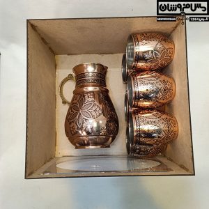ست پارچ و لیوان مسی الماس تراش مدل پاگیس 1 |
