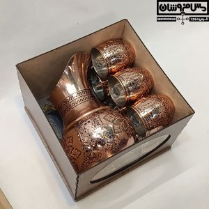 ست پارچ و گیلاس مسی الماس تراش مدل حوناز 1 |