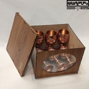 ست گیلاس مسی ۶ تایی الماس تراش مدل سرداش 27 |