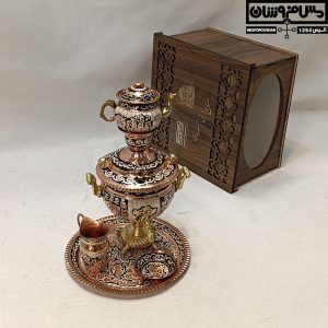 سماور سیسمونی مسی نقره کوب مدل مارجین 31 |