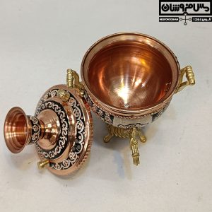 سماور سیسمونی مسی نقره کوب مدل مارجین 47 |
