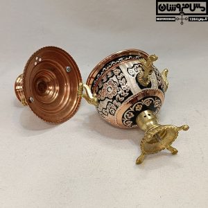 سماور سیسمونی مسی نقره کوب مدل مارجین 48 |