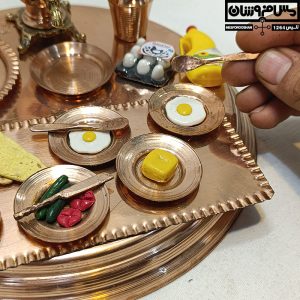 سیسمونی مسی نقره‌کوب مدل صبونه 4 |