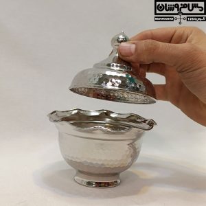 قندان مسی آبکاری کروم مدل صوران 9 |