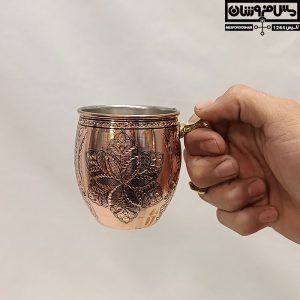لیوان مسی الماس تراش مدل شیکول سایز 1 5 |