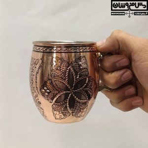 لیوان مسی الماس تراش مدل شیکول سایز 2 12 |