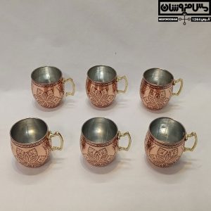 لیوان مسی الماس تراش مدل شیکول سایز 2 ست 6 تایی 1 |