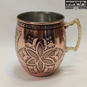 لیوان مسی الماس تراش مدل شیکول سایز 2 ست 6 تایی 14 |