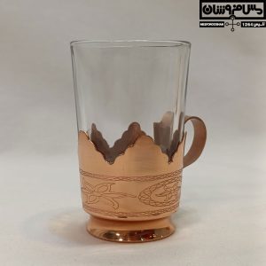 لیوان گالش مس و شیشه سایز 1 مدل ستار 13 |