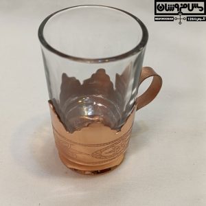 لیوان گالش مس و شیشه سایز 1 مدل ستار 14 |
