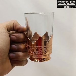 لیوان گالش مس و شیشه سایز 1 مدل ستار 18 |