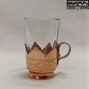لیوان گالش مس و شیشه سایز 1 مدل ستار 9 |