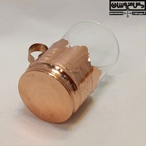 لیوان گالش مس و شیشه سایز 2 مدل ستار 1 |