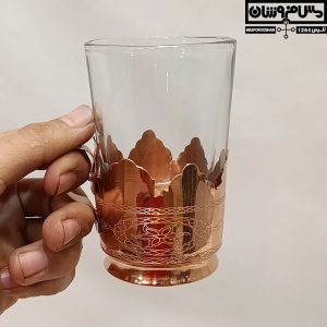 لیوان گالش مس و شیشه سایز 2 مدل ستار 10 |