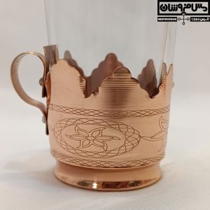لیوان گالش مس و شیشه سایز 2 مدل ستار 11 |
